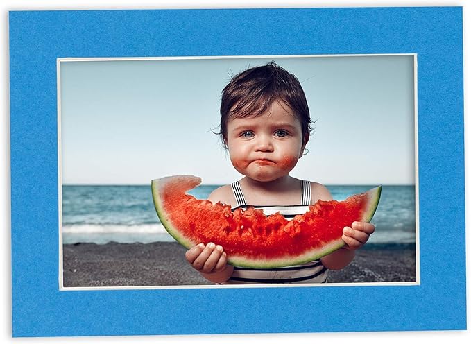 5x7 Mat for 8.5x11 Frame - Precut Mat Board Acid-Free Mixed Colors 5x7 Photo Matte For a 8.5x11 Picture Frame, Premium Matboard for Family Photos, Show Kits, Art, Picture Framing, Pack of 10 Mats