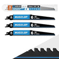 3 Pack 9 inch Reciprocating Saw Blades Set，6 TPI High Carbon Saw Blades for Wood with Nails ，Saw Blades with Organizer Case (3, 6T/9inch)