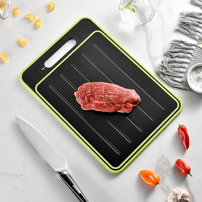 Cutting Board Double Sided,2 Pcs Vegetable Board With Sharpening Stone,Large Size+Small Size,Food Grade Stainless steel and Wheat straw PP Material,Eco-Friendly (khaki)