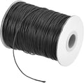 MECCANIXITY Waxed Cord 0.8mm Waxed Polyester Cord 175 Yard Wax String for Bracelet Making,Necklaces, Beading,Jewelry Making and DIY Crafts(Black)