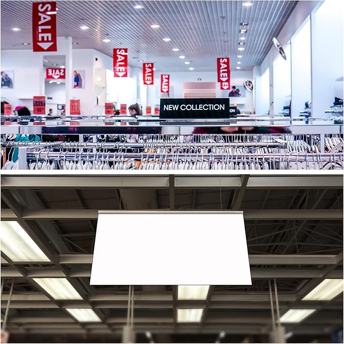 MECCANIXITY PVC Poster Hanger Rail Poster Strip Bar 86cm/34inch Clear with Clips for Poster, Map, 4 Set