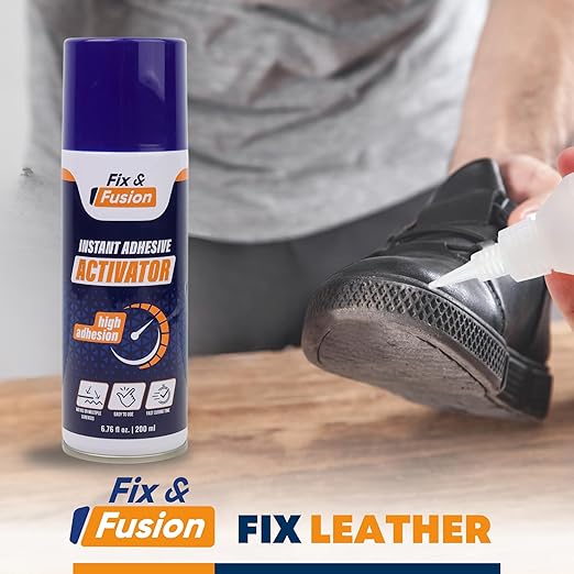 FIX & FUSION Activator Spray (6.76 Fl Oz), Instant Cure Accelerator for Cyanoacrylate (CA) Super Glue for Wood, Plastic, Rubber, Granite, and DIY & Professional, Accelerates Bonding Strength, (6 Pack)