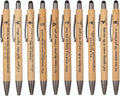 10 Pcs Christian Inspirational Stylus Bamboo Ballpoint Pens Set Bible Pens Bulk Christian Pens Gifts for Church Women Men Sunday Party Teacher Christians Supplies