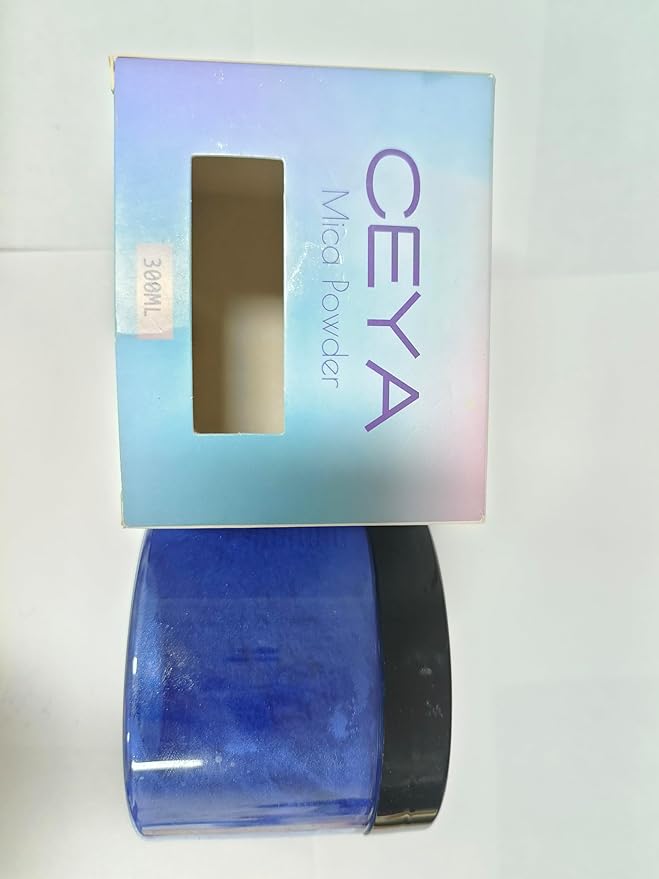 Ceya Mica Powder, 5.3oz/ 150g Palace Blue Pearlescent Effect Colorant Pigment Powder for Epoxy Resin, Tumblers, Slime Bath Bomb, Soap Dye, Slime, Candle, Resin Crafting, Paint, Jewelry, Nail Polish