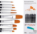 GOTIDEAL Paint Brush Set, 10 Pcs Round Pointed Tip, Small Nylon Hair Brushes for Acrylic, Oil and Gouache，Body, Face Nail Art and Rock Painting, Perfect for Kids & Adult