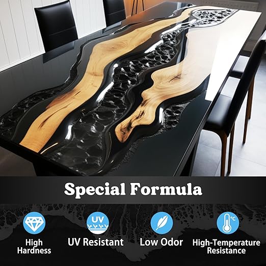 LET'S RESIN EPOXY RESIN Black Resin Epoxy,44OZ Bubble Free & High-Gloss Epoxy Kit,Self Leveling epoxy and Hardener for Art Crafts,Jewelry Making,Resin Molds