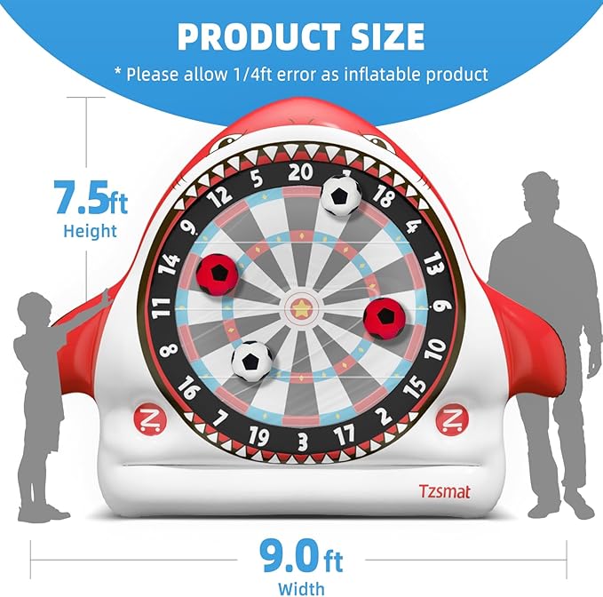 Inflatable Game Outdoor Giant Dartboard for Soccer Large Carnival Games Giant Outdoor Game-Fun Sports Games for Kids Adults, Backyard, Garden, Party, Summer Outdoor Play