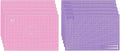 5 PCS Self Healing Cutting Mat 12" x 18": Sewing Rotary Cutting Mat for Crafts and Fabric Sewing Scrapbooking Quilting and Precision Cutting Purple & Pink Design (5, Purple & Pink)