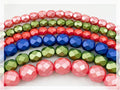 170 pcs Set of Czech Faceted Round Glass Beads, 6X Stranded Fire-Polished Beads by 15 cm - Pink - kit for Jewelry Making