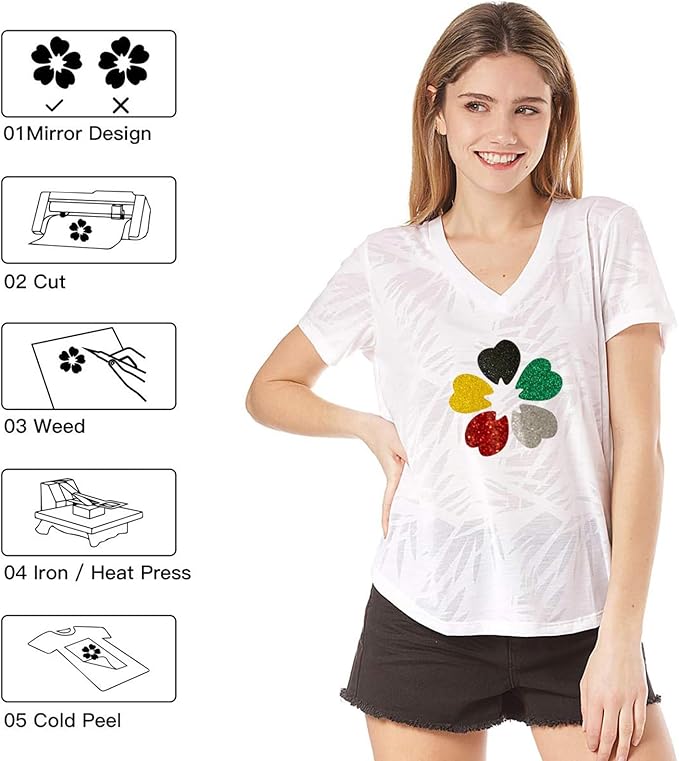 HTVRONT HTV Roll Heat Transfer Vinyl - 12" x 8ft Brown HTV Vinyl for Shirts, Iron on Vinyl Compatible with Cricut Cutting Machine - Easy to Cut & Weed for Heat Transfer Design (Camel Brown)