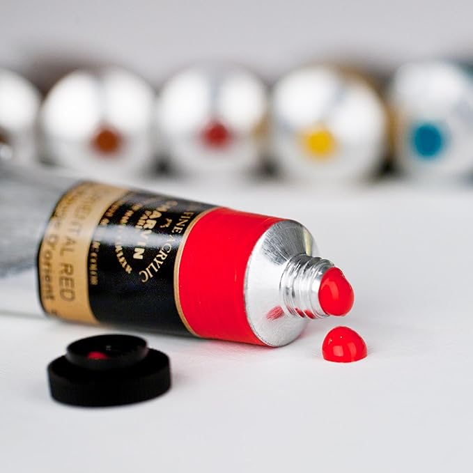 Charvin Extra Fine Professional Acrylic Paint - Titanium White, 150ml Tube, Triple-Milled, Lightfast Pigments, Open Stock Artist Acrylic Paints in Nature-Inspired Hues