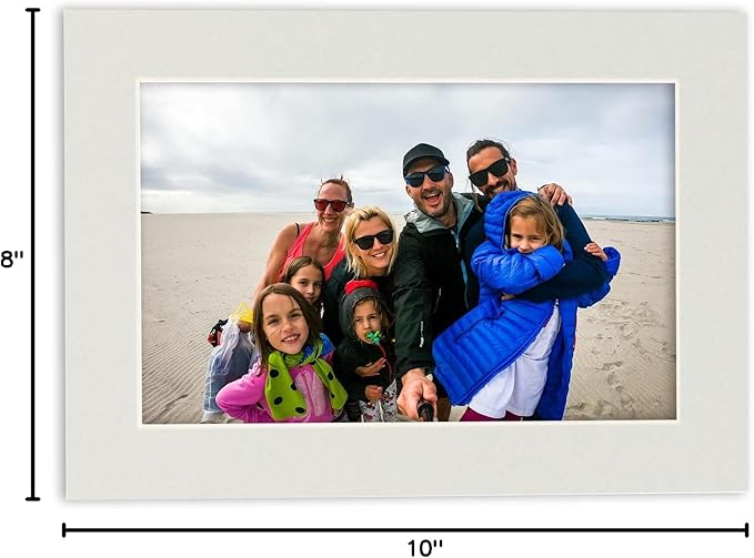 Poster Palooza 8x10 Mat Bevel Cut for 5.5x8.5 Photos - Acid Free Grey Precut Matboard - For Pictures, Photos, Framing - 4-ply Thickness