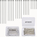 100pcs Silver Filled Ball Pins Non Tarnish Craft Earring Bracelet Jewelry Making Accessories Supplies (70mm (2.75in), Silver-Ball Pin)