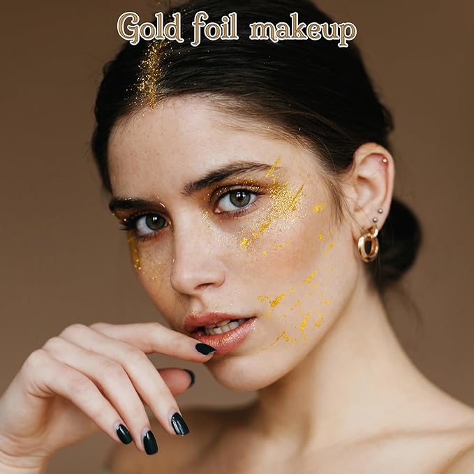Ymapinc 120pcs Gold Leaf Sheets for Art,Foil Sheets for Crafts 12colors (3.7 * 3.34inch) Used for Furniture,Crafting, Nails,Handcrafts, Gilding, Painting and Artistic Projects
