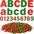 Breling 310 Pieces Felt Bulletin Board Letters Sticker with Number, 2" Bulk Self Adhesive ABC Upper Lowercase Sticky Letter for Christmas Gift Poster Bulletin Board Classroom (Christmas Color)