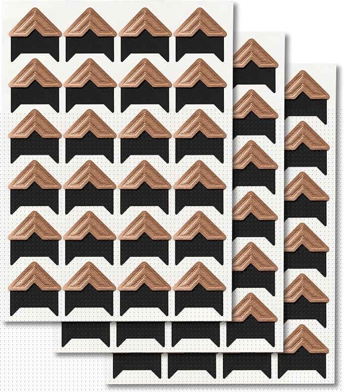 GOONAVI 15 Sheets 360 Pcs Rose-Gold Acid-Free Photo Corners Mounting Self Adhesive for DIY Photo Album Journal