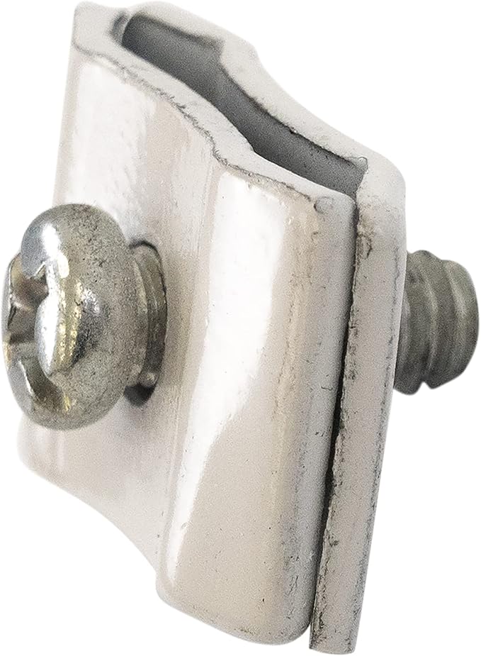 Gridwall Joining Clip Connectors for Grid Panels, Powder-Coated or Chrome Plated Steel (Quantity 10) (10, White)