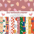24 Sheets 12 Designs Scrapbook Paper Pad,6"×6” Single-Sided Decopodge Craft Cardstock Paper,Scrapbooking DIY Decorative Background Cardmaking Supplies.Sweet Love