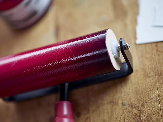 Speedball Deluxe Soft Rubber Brayer - 40/42 Durometer Roller with Heavy Duty Steel Frame – 6 Inches