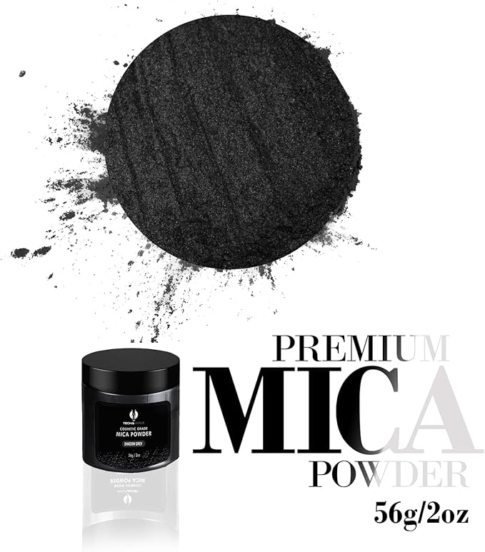 Shadow Grey Mica Powder for Epoxy Resin 56g / 2oz. Jar - Techarooz 2 Tone Resin Dye Color Pigment Powder for Lip Gloss, Nails, Colorant for Slime Bath Bombs Soap Making & Polymer Clay