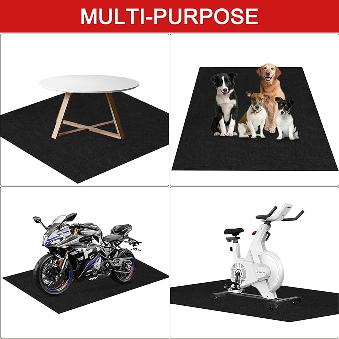 Golener Oil Spill Mat - Garage Floor Mat, Absorbent Oil Pad, Premium Maintenance Mat, Waterproof, Contain Liquid, Protect Garage Surface from Spill & Stain, Reusable, Durable, Black, 36”x59”, 2 Packs