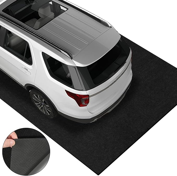 20' x 7'4" Garage Floor Mats - All-Weather Garage Floor Mats for Under Car, Absorbent Oil Spill Mat, Anti-Slip Garage Carpet, Reusable Garage Mats with Waterproof Backing, Garage Car Mat & Floor Mat