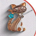 Magnetic Needle Minder Magnet Embroidery Accessories and Supplies Embroidery Needle Holder Cross Stitch Holder Needlework Supplies (Cardinal) (cat)