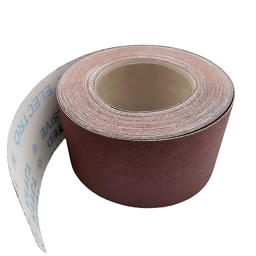 320 Grit Sandpaper Roll, 3 Inch x 49 Feet Emery Cloth Roll Aluminum Oxide Abrasive Paper Roll Continuous Sandpaper for Metalworking, Woodworker, Furniture Repair, Sanding Automotive Plumbing