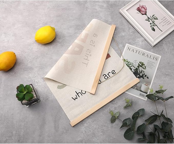 Inspirational Boho Poster Hanger, Therapy Office Decor Growth Mindset Wall Decor, Educational Posters Wall Art Wall Hanging Banner Home Calming Corner Counseling Psychologist Office Decor