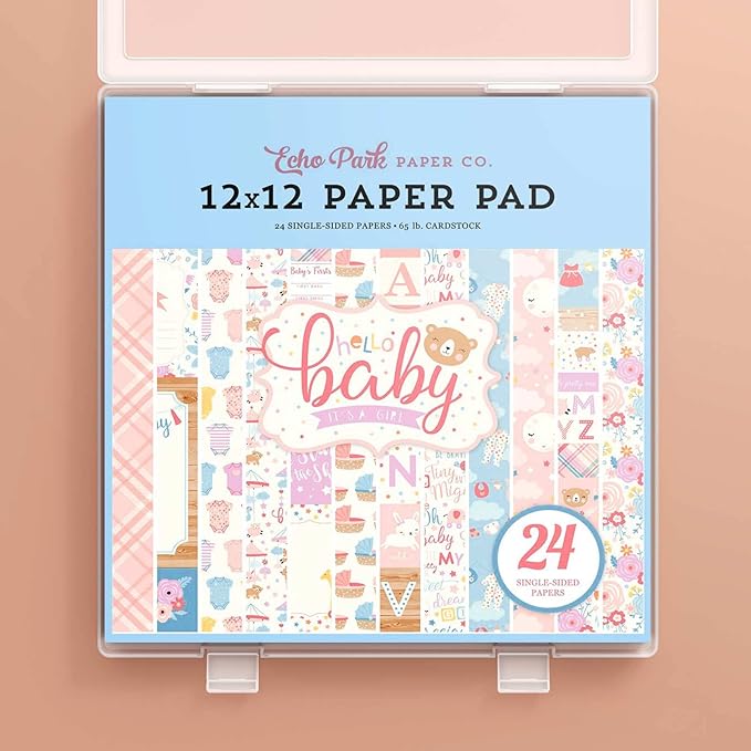 iBune 6 Pack 12x12 Paper Organizer, Scrapbook Paper Storage, Plastic Craft Organizers Storage, Art Supply Photo Sticker Storage Case, Inner Size 12.2 x 12.2 x 0.85 in