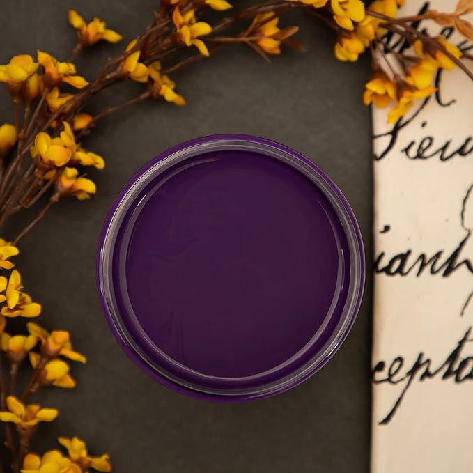 Dixie Belle Paint Company Chalk Finish Furniture Paint - Amethyst (32oz) - Matte Deep Purple Chic Chalk Mineral DIY Furniture Paint