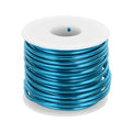 MECCANIXITY 9 Gauge Anodized Aluminum Craft Wire Bendable Bonsai Training Wire 56 Feet 3mm for Sculpting Crafts Wreath Floral Beading Jewelry Making, Blue