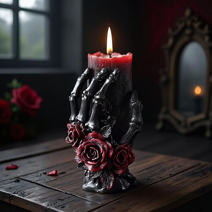 Skull Hand Ghost Cylinder Molds Silicone Wave Spiral Candle Mold - Silicone Resin Casting Molds for Candle & Resin & Soap Craft Supplies