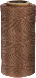 Uxcell 150D 0.8mm Flat Waxed Thread, 284 Yards, Polyester, Light Brown, 1 Roll