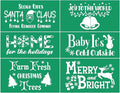 JAJADO Christmas Tree Stencil Deer Silk Screen Stencils Reusable Self Adhesive Silk Screen Transfers Screen Print Stencil Holiday for Crafts on Wood, Fabric, Glass, Mug, DIY Christmas Home Decor