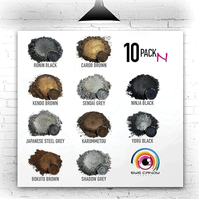 Eye Candy Pigments Premium Brown Mica Powder - Carob Brown (25gr) - for Epoxy, Resin, Soap, Paint, Woodworking, Acrylic Pouring, Bath Bombs, Fishing Lures - DIY Arts and Crafts Additive