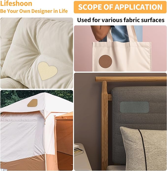 Fabric Repair Patches, 35X79 Inch Canvas Self-Adhesive Fabric Patches Tape Durable, DIY Large Canvas Repair for Sofa, Couches, Furniture, Chair, Clothing （35X79 Inch, White）