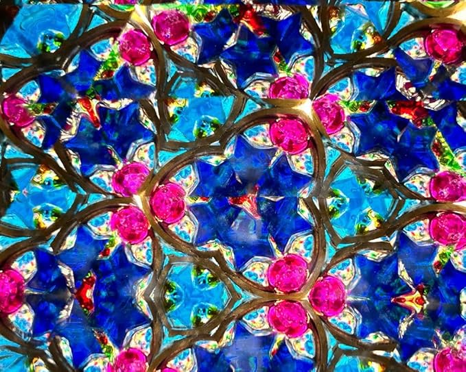 RII Handcrafted Etched Floral Pattern Lacquered Brass Kaleidoscope Includes Two Separate Turning Wheels-A Unique Gift to My Son, Grandson, Daughter. (6.5"x1")