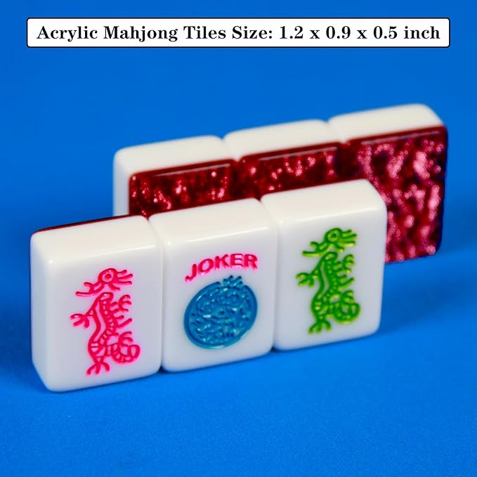 Acrylic American Mahjong Tile Set 1.2-inch Mahjong Tile Set 166 American Mahjong Set
