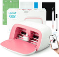 Likcut Vinyl Cutter Machine, Upgrade Cutting Machine Glee S501 for DIY Joy, Portable Smart Cutting Tool for Crafter, Sticker Decal Maker Printing for Family & School Fun Projects and Decorations, Pink