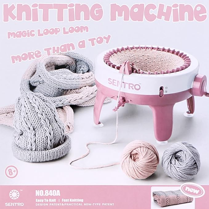 SENTRO Knitting Machine 40 Needles, Smart Weaving Loom Kit, Crochet Machine with Double Mode, Knit Loom Machine for Adults/Kids, Perfect Knit Gift for Beginners, Knitting Enthusiasts