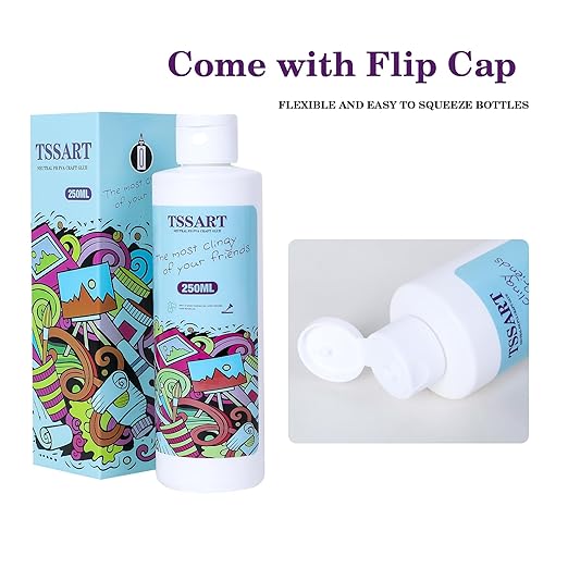 Neutral pH Craft Glue - 8.4floz Acid-Free PVA Formula Water Soluble Glue, Dries Clear and Flexible - Ideal for Arts, Paper, Photography, Scrapbooking and Book Binding - Flip Cap