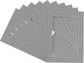 11x14 Mat for 8.5x11 Photo - Precut Mid Grey Picture Matboard for Frames Measuring 11 x 14 Inches - Bevel Cut Matte to Display Art Measuring 8.5 x 11 Inches - Acid Free Pack of 100 MATS