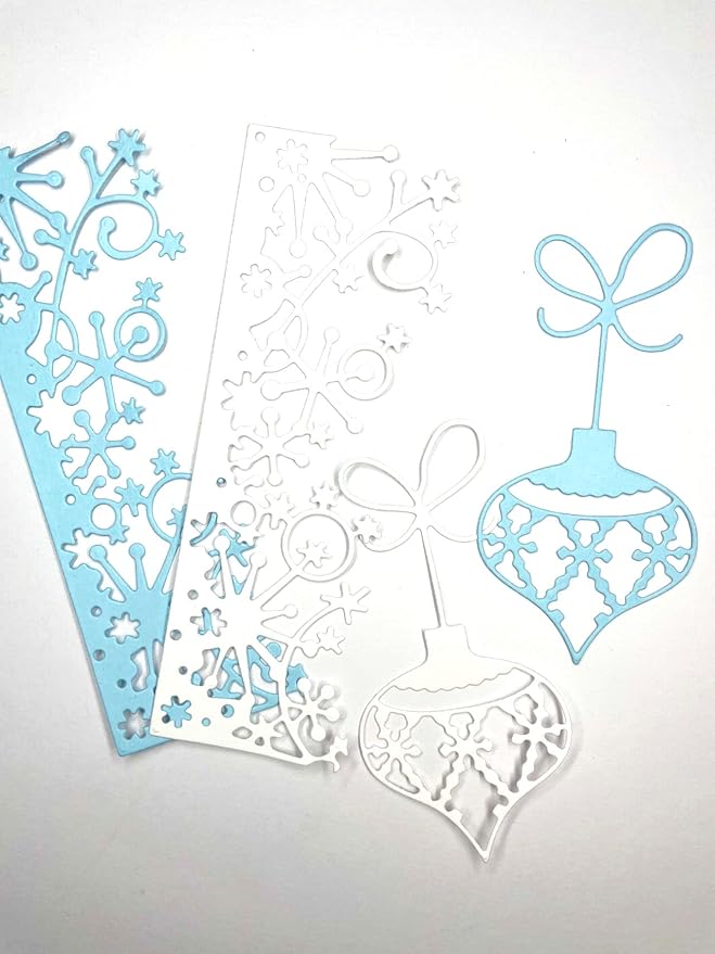 Metal Cutting Dies for Paper Card Making DIY Merry Christams Embossing Stencil Template Scrapbooking Mold Photo Album Arts Crafts Tools (Christmas Snowflake lantern-12x7.5cm)