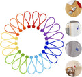 7Colors-21Pack Reusable Silicone Twist Ties, 7.48'' Magnetic Cable Ties with Strong Magnet for Organizing Cables, Hanging Stuff, USB Cords,Fridge Magnets, Used in Many Ways or Just for Fun