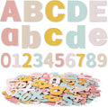 Breling 310 Pieces Felt Bulletin Board Letters Sticker with Number, 2" Bulk Self Adhesive ABC Upper Lowercase Sticky Letter for Christmas Gift Poster Bulletin Board Classroom(Boho Color)