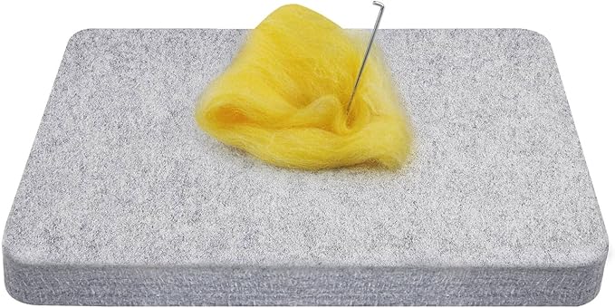 YCWEI YCWEI Needle Felting Pad,100% Natural Wool Needled Felting Mat, 8 x 10 x 1 inch Eco-Friendly Felting Block, Thick and Firm Needle Felting Base