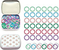 Metal Round Stitch Markers,Colorful Crochet Stitch Markers,Knitting Stitch Markers with Storage Case,Crochet Gift for Knitting Weaving Lovers (Round)