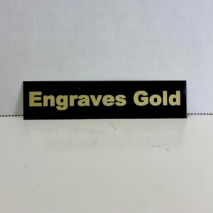 Blank Metal Plates for Laser Engraving - 4 Pack | Aluminum Sheets 0.020" Thick | CO2, Diode, Fiber Laser Compatible | Multiple Sizes & Colors (Black (engraves gold), 1x11.25 inch)