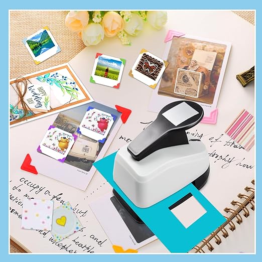 Square Punches for Paper Crafts 0.7 inch Square Hole Punch Squares Paper Punches for Crafting SquarePunch Cutter Squares Shape Hole Puncher for Scrapbooking Card Making DIY Project